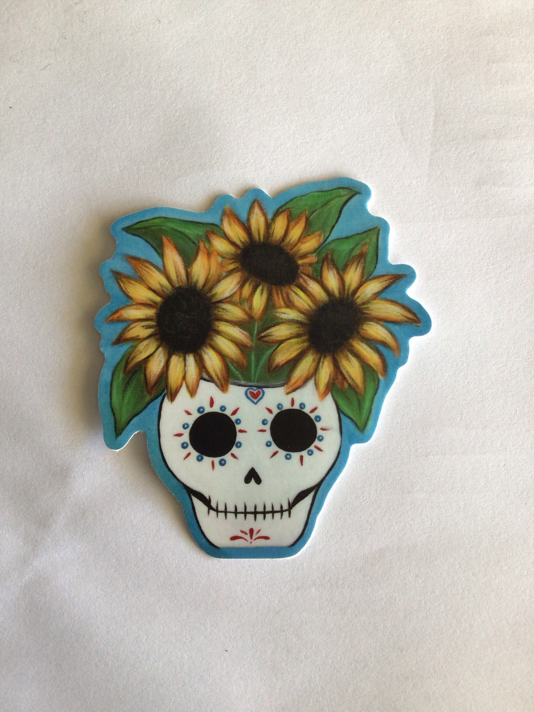 Sticker- Sugar Skull Sunflower