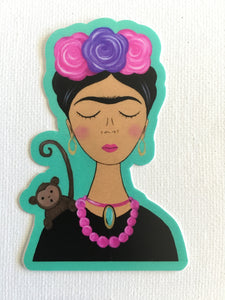 Sticker- Frida y su chango